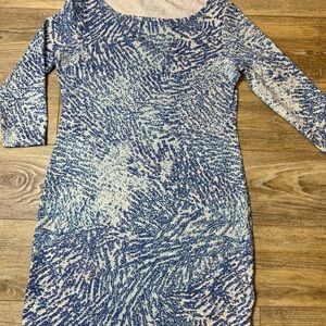 Southern Tide   Print Performance Dress Blue  And White     1459